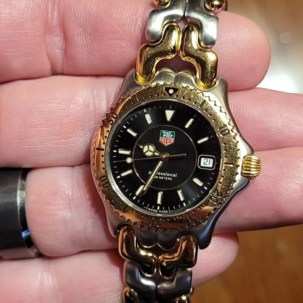 Tag Heuer WG1225.BB0438 Midsize SEL Quartz Watch Black Gold Silver Womens Mens